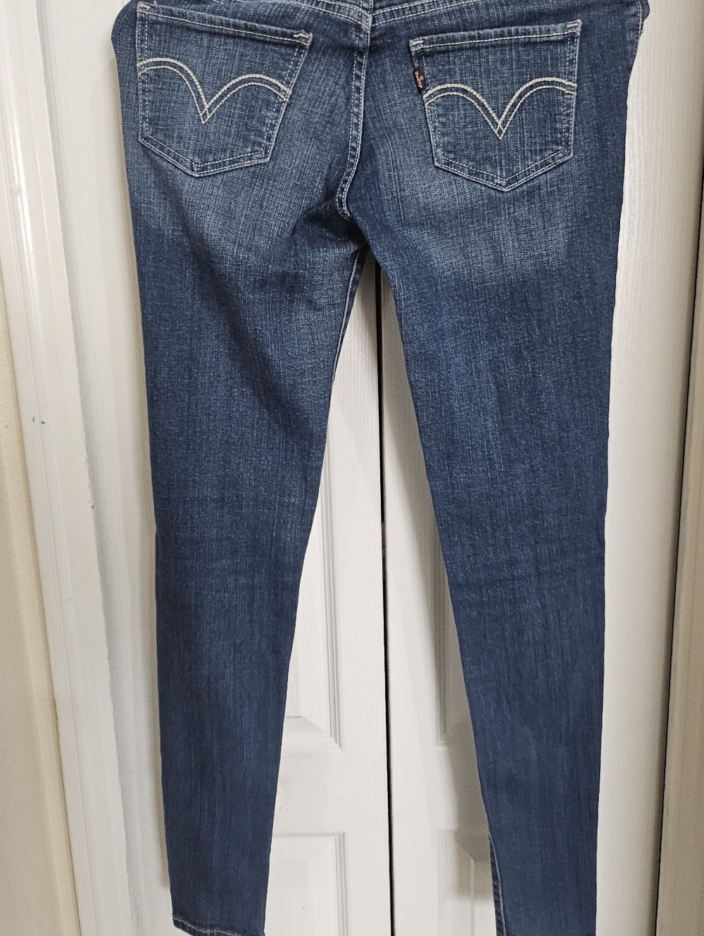 Levi’s 711 Skinny LeggingJeans Women Size 5 Blue Mid Rise Stretch Denim Slim Leg - Picture 6 of 14